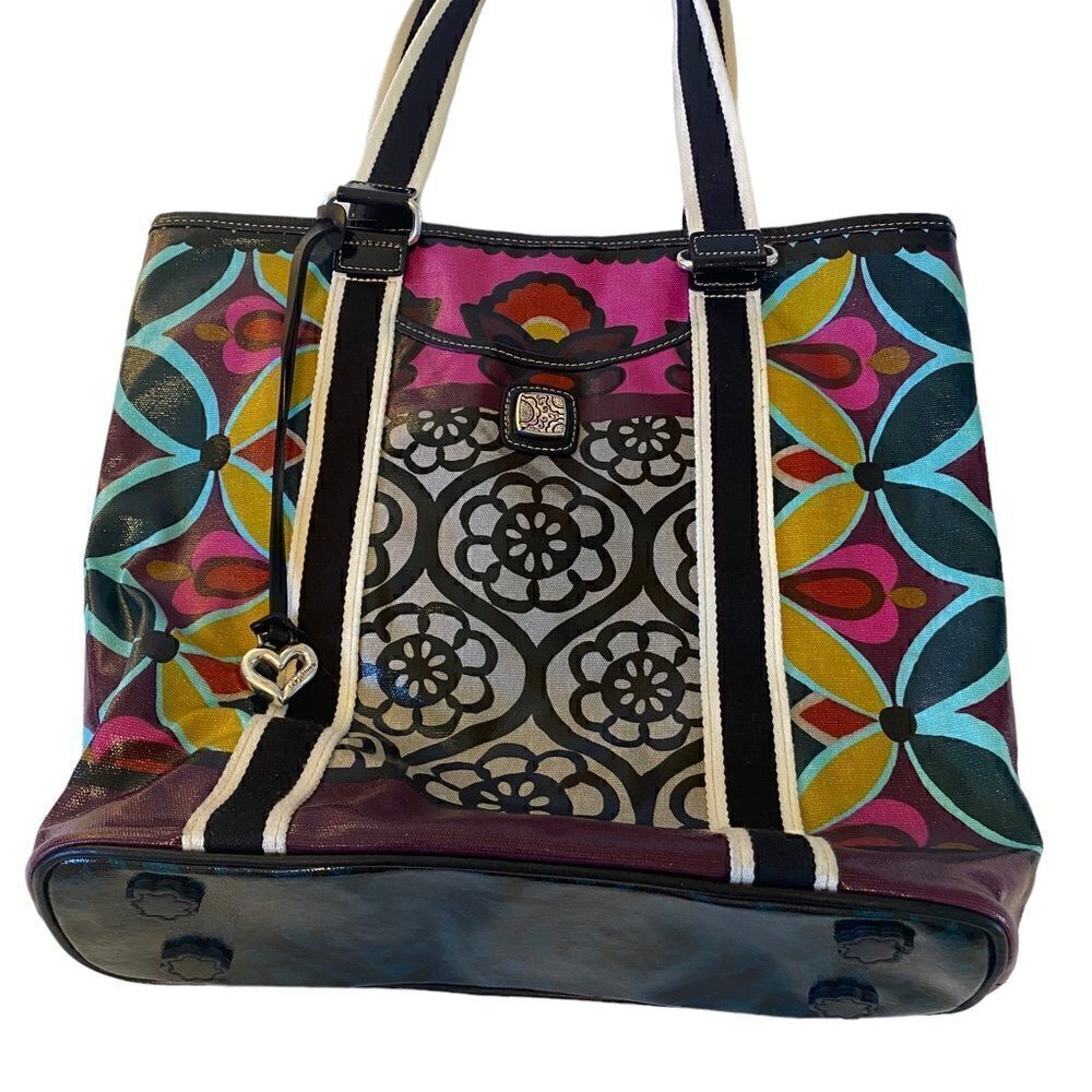 Brighton Colorful Flower Patterned Large Tote. - Picture 4 of 7